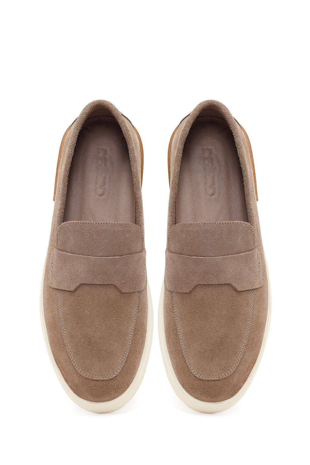Erkek Bej Süet Deri Casual Loafer
