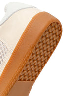Kadın Bej Bağcıklı Fileli Süet Deri Sneaker | Derimod