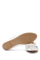 Women's White Bow Ballerina Ballet | Derimod