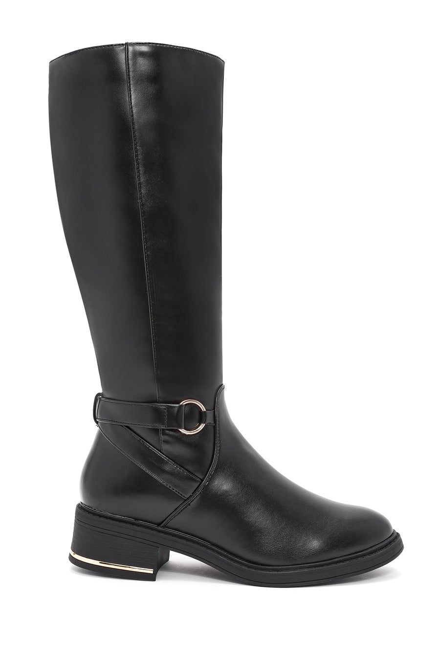 Woman Black Zip Closure Buckle Detailed Boots WF250011SV | Derimod