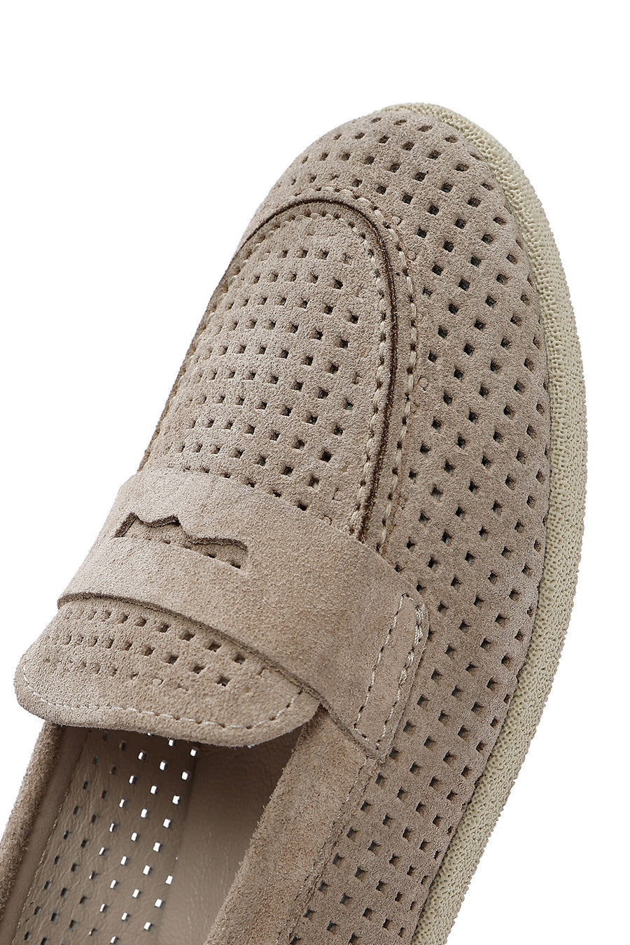 Women's Beige Suede Leather Loafer