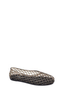 Women's Black Jelly Ballerina | Derimod