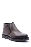 Men's Zipper Detailed Leather Boots | Derimod