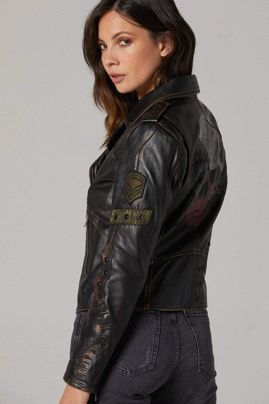 Icon-X Women's Leather Jacket 20WGM5895VD | Derimod
