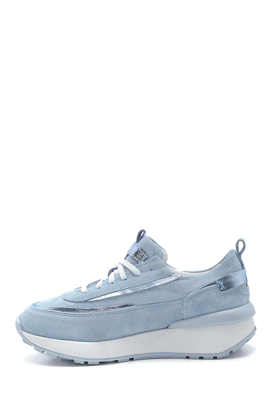 Women's Leather Suede High Sole Sneaker