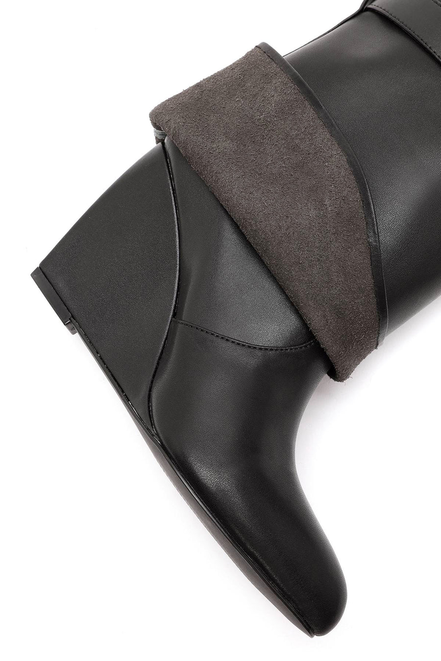 Women's Black Wedge Heeled Boots