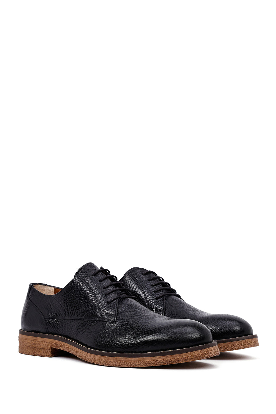 Men's Black Lace Up Leather Casual Shoes