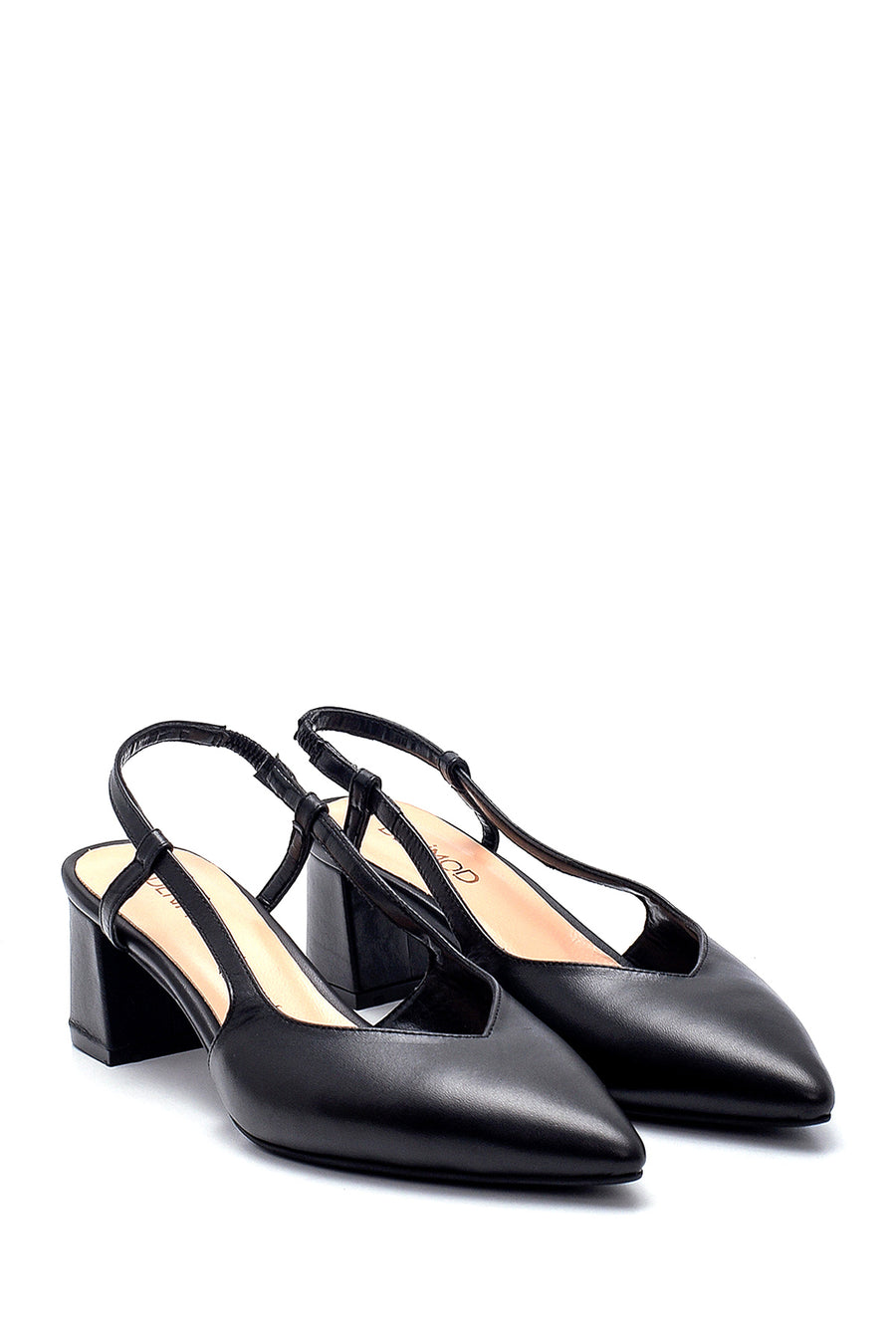 Women's Leather Thick Heeled Shoes