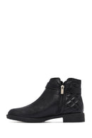 Woman Black Zip Closure Buckled Boots | Derimod