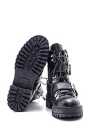 Women's Leather Boots with Buckle Detail | Derimod