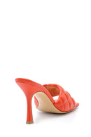 Women's Leather Heeled Slippers | Derimod