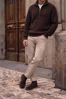Male Brown Suede Chelsea Boots | Derimod