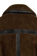 Levi Woman Brown Short Teddy Jacket | Derimod