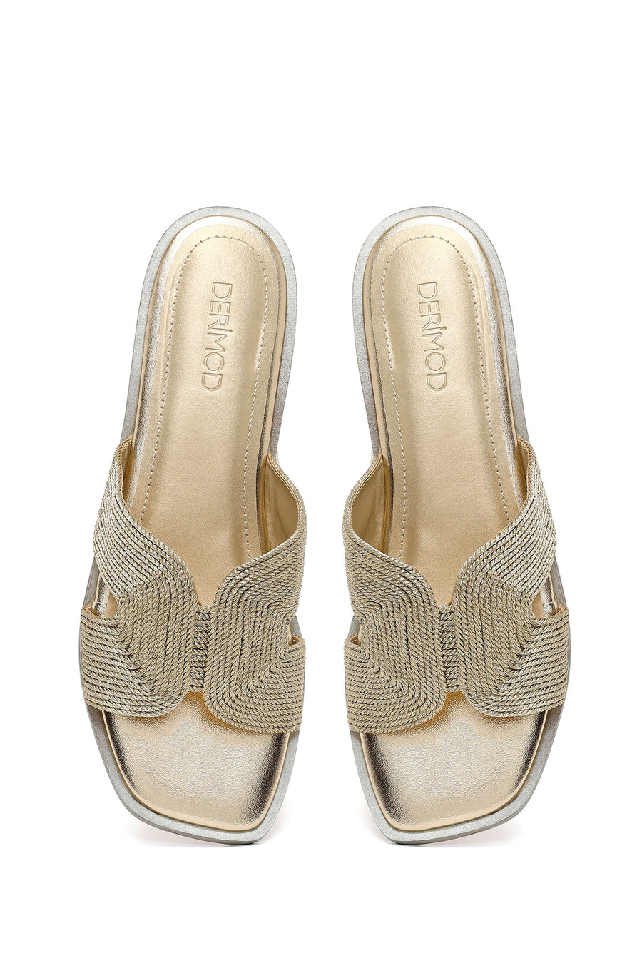 Woman Gold Metallic Slipper