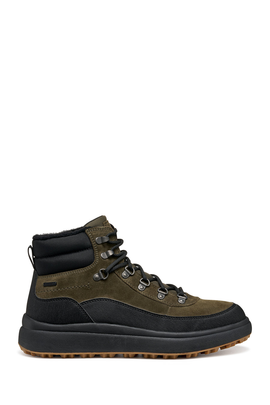 Geox Men Khaki A Granito + Grip B Abx D - Sue Lace Leather Outdoor Boot U46FZD022BCC0498 | Derimod