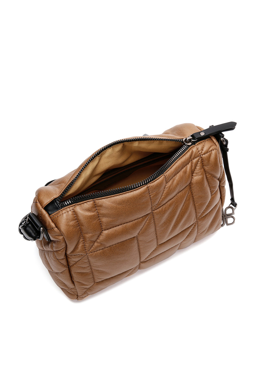 Women's Yellow Quilted Crossbody Bag