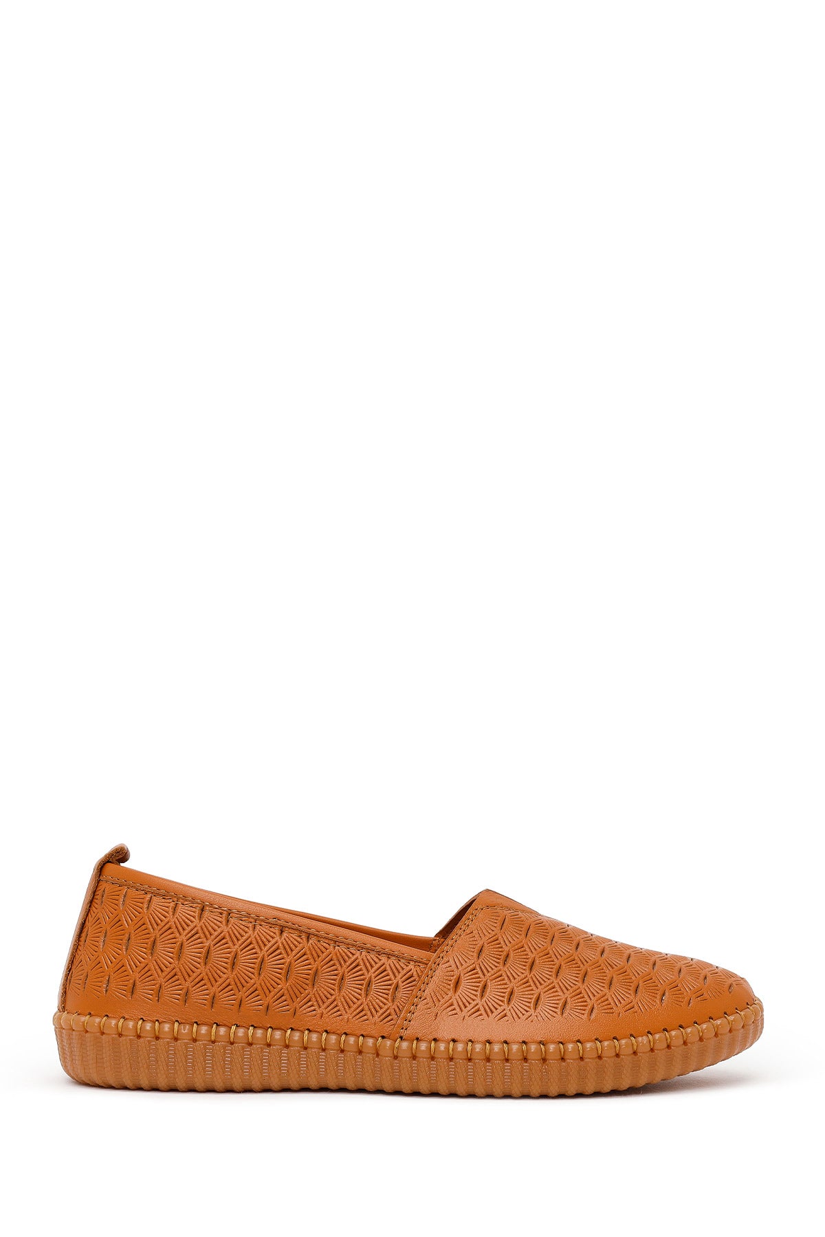 Woman Tan Leather Comfort Loafer 26AFD333718 | Derimod