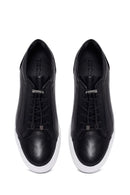 Male Black Lace-Up Leather Sneaker | Derimod