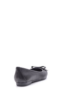Women's Leather Bow Ballerina Ballet | Derimod