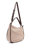 Women's Gray Long Strap Suede Shoulder Bag | Derimod