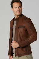 Dali Men's Leather Jacket | Derimod
