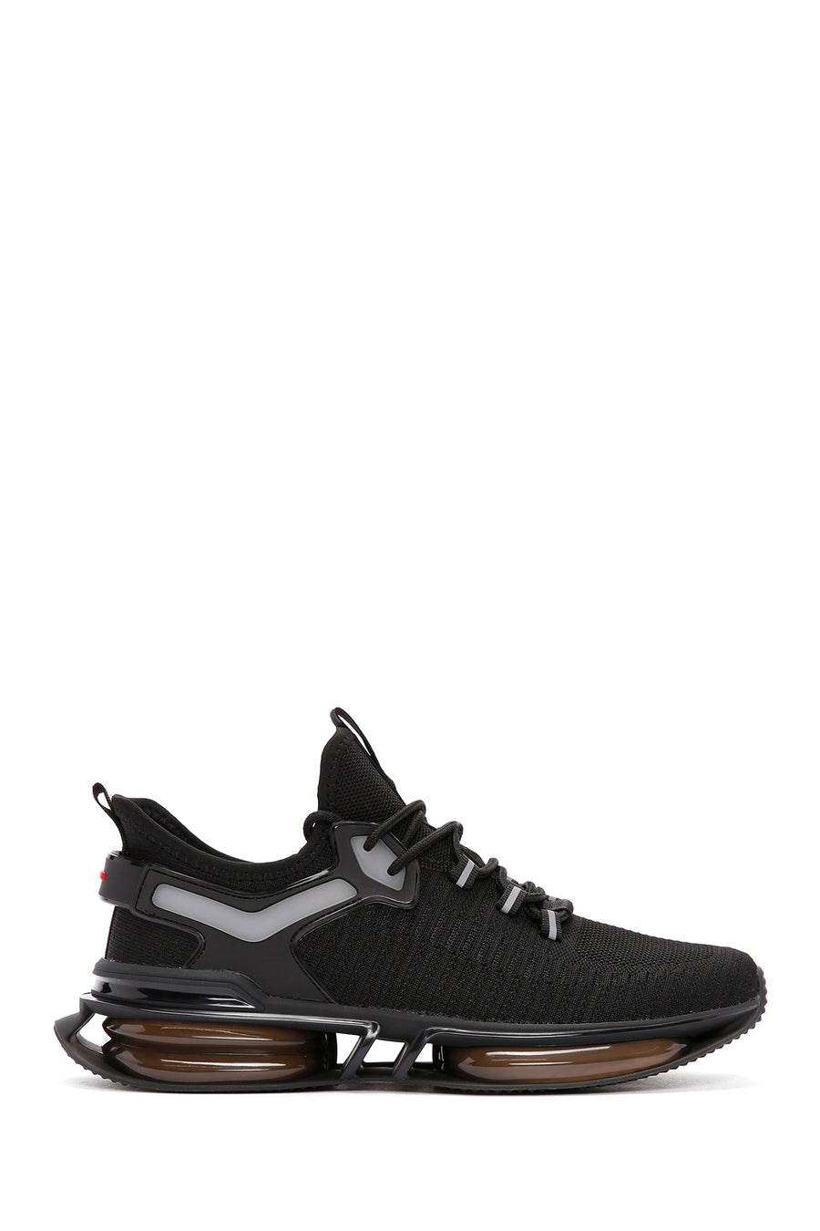 Derimod Zero Erkek Siyah Bağcıklı Kalın Tabanlı Kumaş Sneaker 25SFD69116F | Derimod
