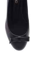 Women's Leather Bow Ballerina Ballet | Derimod