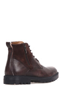 Men's Zippered Leather Boots | Derimod