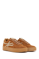 Woman Tan Lace-up Sneakers | Derimod