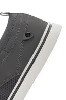 Men's Grey Lace-Up Fabric Sneakers | Derimod