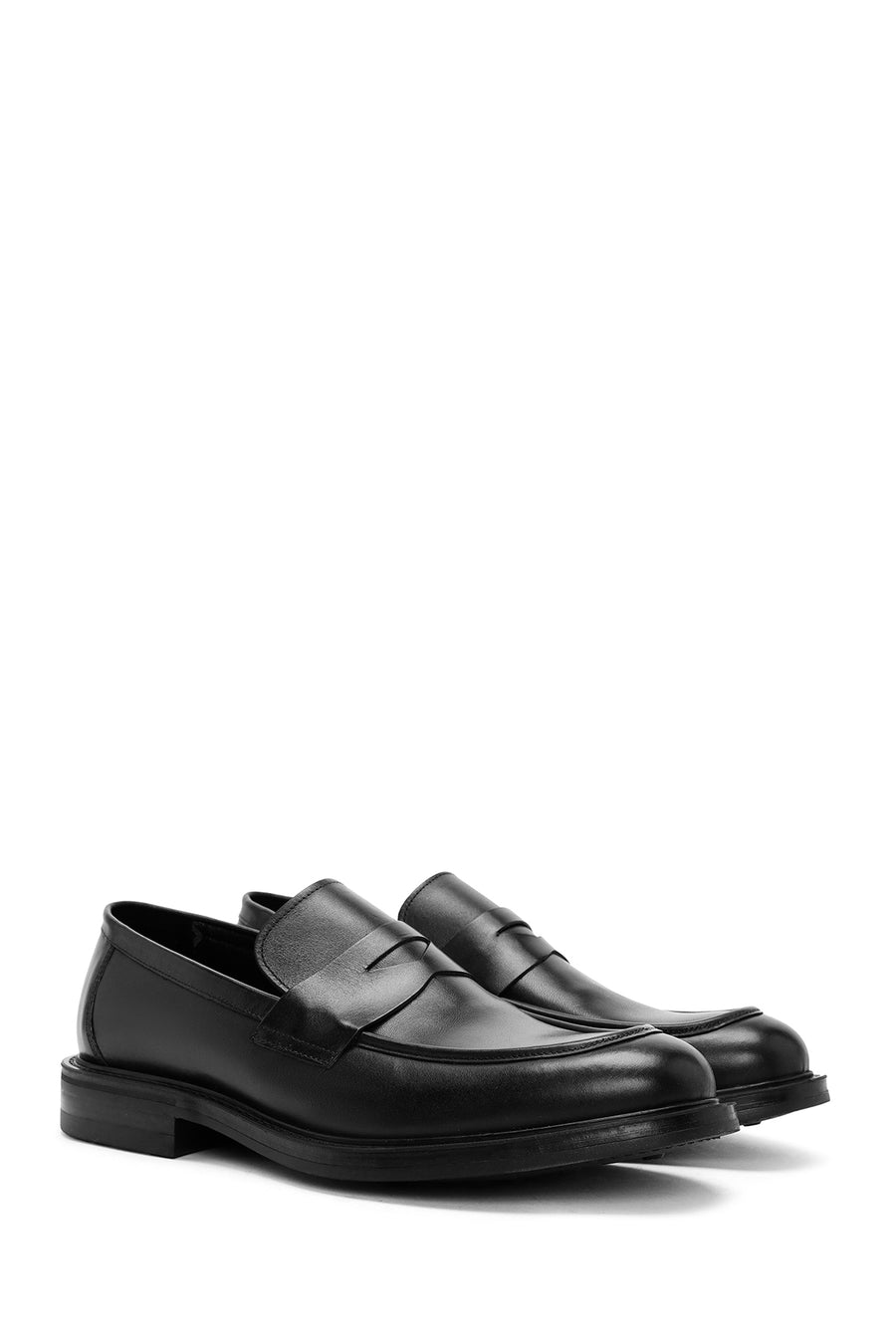 Erkek Siyah Deri Klasik Loafer