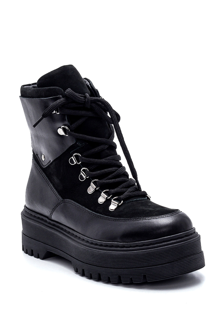 Women's Leather High Sole Boots