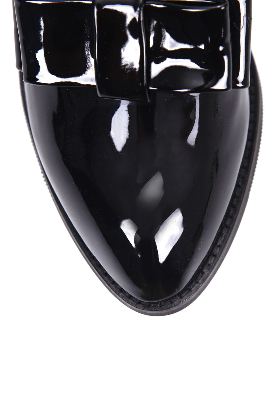 Women's Bow Patent Leather Shoes