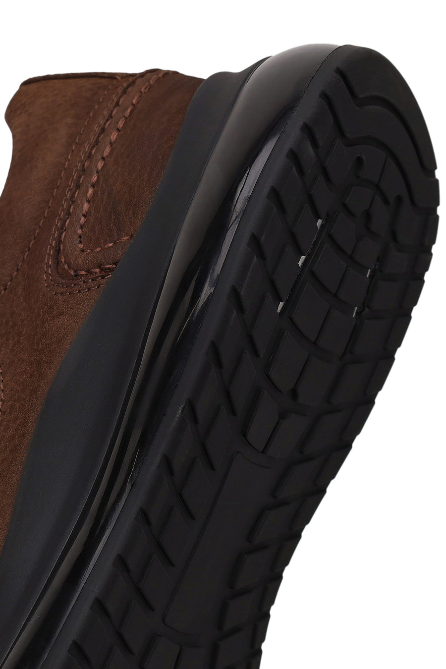 Erkek Kahverengi Bağcıklı Nubuk Deri Sneaker