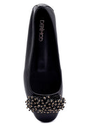 Women's Leather Bead Detailed Ballerinas | Derimod