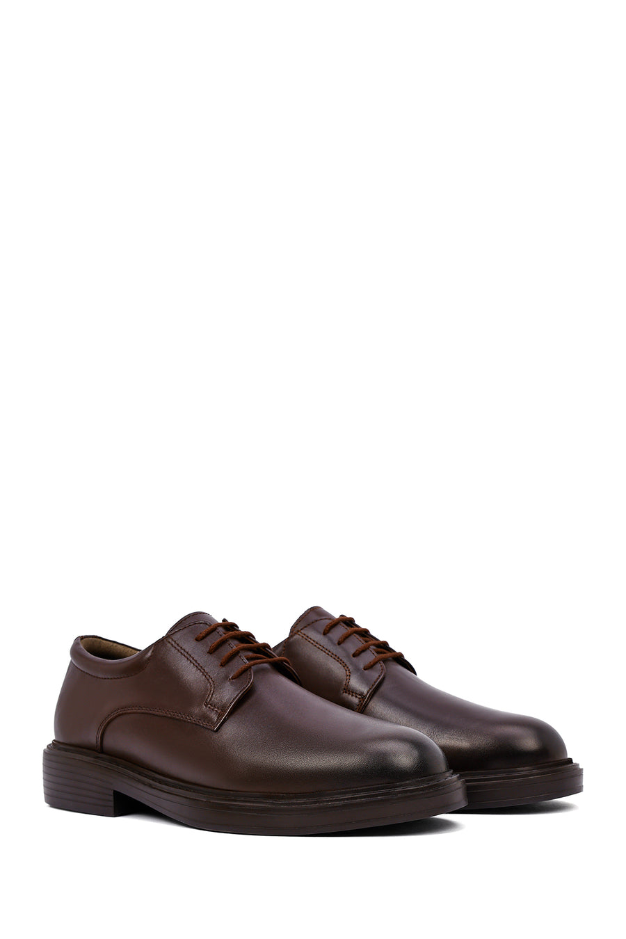 Men's Brown Lace Up Leather Casual Shoes