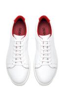 Men's White Leather Sneaker | Derimod