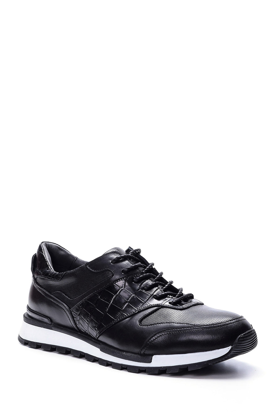 Men's Crocodile Detailed Leather Sneaker