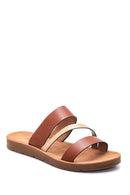 Women's Tan Stone Slippers | Derimod