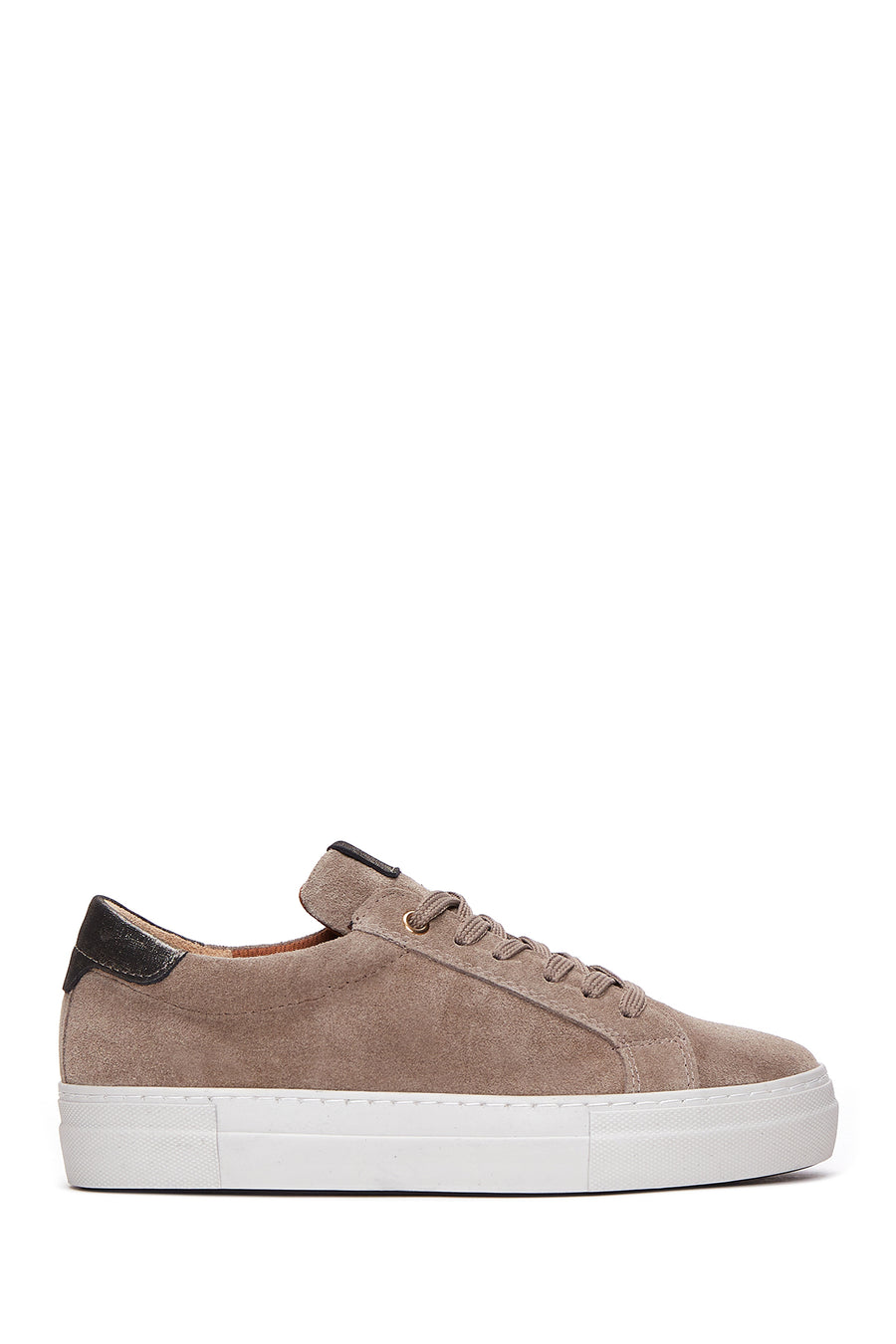 Woman Mink Lace-Up Suede Leather Sneaker 25AFD370010 | Derimod
