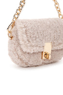 Women's Gray Plush Mini Crossbody Bag | Derimod