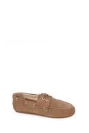 Woman Mink Lace-Up Suede Shoes | Derimod