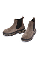 Men's Beige Suede Leather Chelsea Boots | Derimod