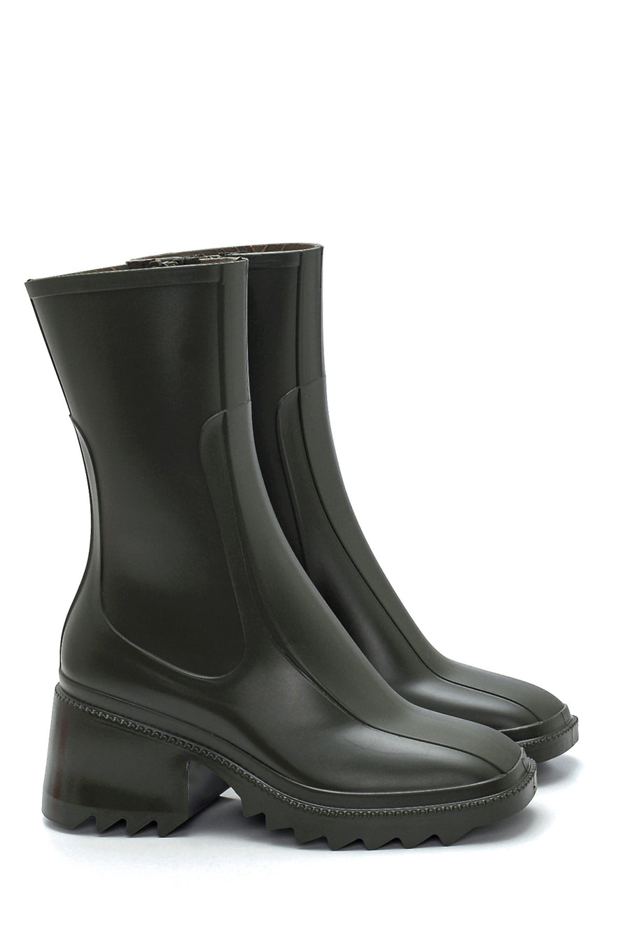 Women's Khaki Heeled Boots