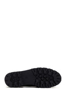 Derimod Gritti Kadın Siyah Deri Maskülen Loafer | Derimod