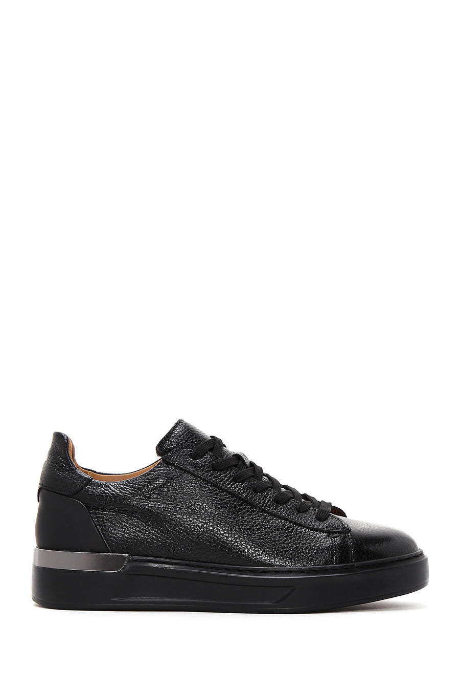 Men's Black Leather Sneaker 23WFD6123FT | Derimod