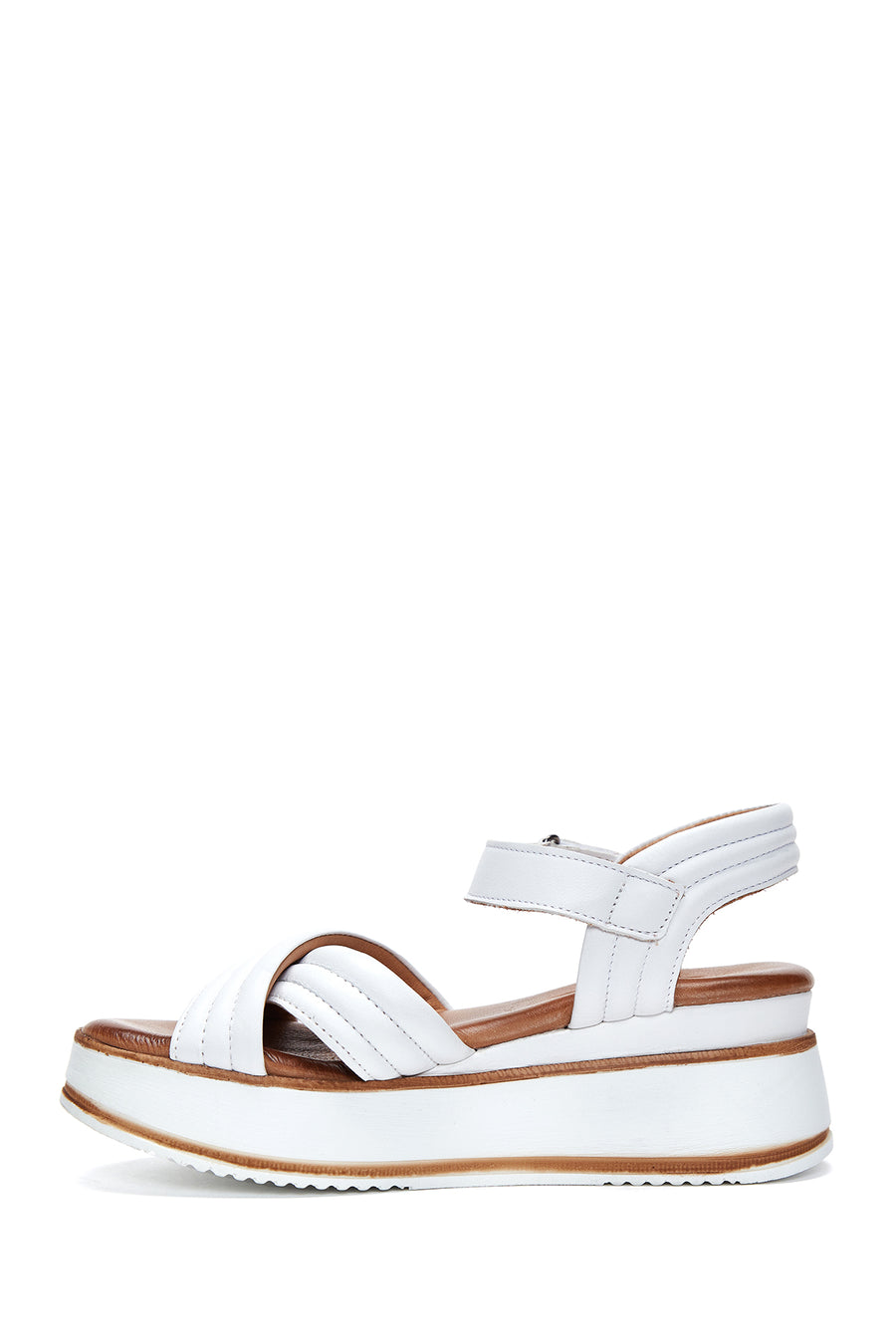 Women's Leather Wedge Heel Sandals