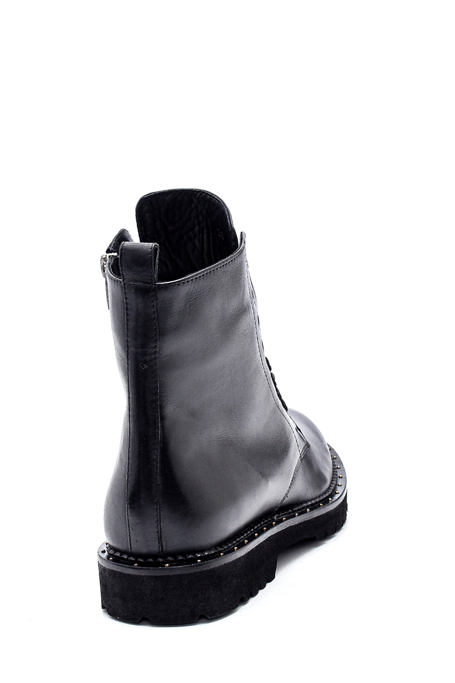 Women's Leather Zipper Boots