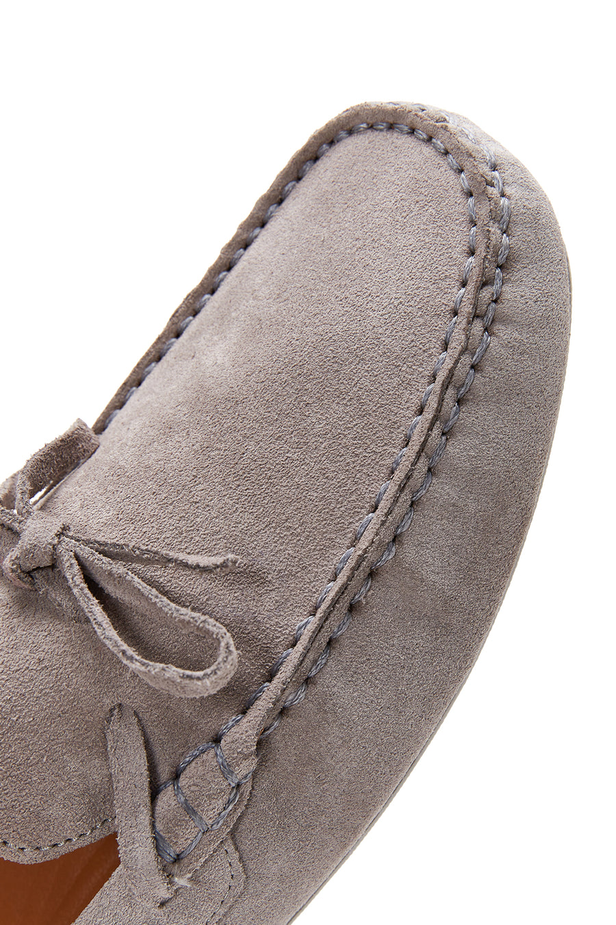 Erkek Gri Süet Deri Casual Loafer
