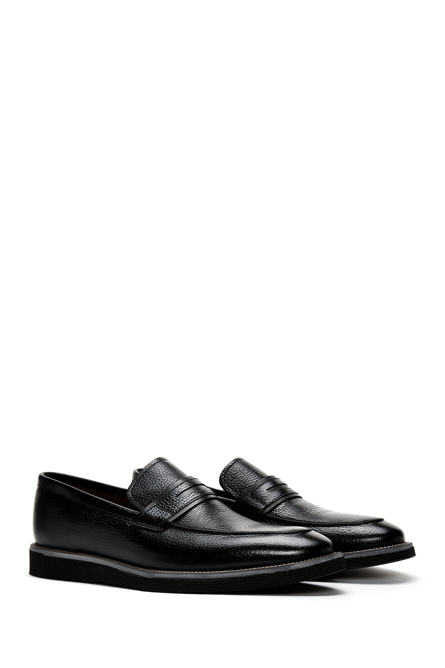 Erkek Siyah Deri Casual Loafer